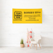 Yellow Modern Logo Black Business Banner (Insitu)