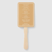 Yellow Modern Minimalistisch Border Wedding Progra Fächer (Rückseite)