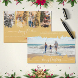 Yellow Modern Minimalistisch Christmas Collage Fot Einladung