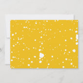 Yellow Modern Paint Spritzer Foto Abschluss Ankündigung (Rückseite)