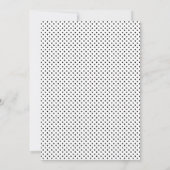Yellow Modern Polka Dots Wedite Einladung (Rückseite)