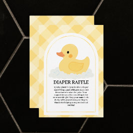 Yellow Modern Rubber Ducky Baby Dusche Begleitkarte