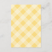 Yellow Modern Rubber Ducky Baby Dusche Begleitkarte (Rückseite)