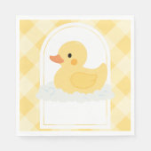 Yellow Modern Rubber Ducky Baby Dusche Serviette (Vorderseite)