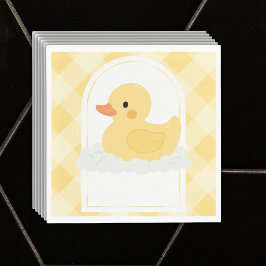 Yellow Modern Rubber Ducky Baby Dusche Serviette