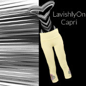 Yellow Modern Spring Summer Pastel Daisy Florals Capri Leggings