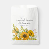 Yellow Modern Sunflowers Bouquet Wedding Geschenktütchen (Vorderseite)