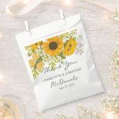 Yellow Modern Sunflowers Bouquet Wedding Geschenktütchen (Ausgeschnitten)