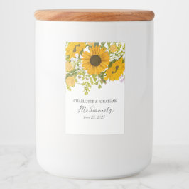 Yellow Modern Sunflowers Bouquet Wedding Lebensmitteletikett
