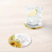 Yellow Modern Sunflowers Bouquet Wedding  Untersetzer (Vor Ort)