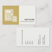 YELLOW MODERNES COIN-BUCHUNGSICON VISITENKARTE (Vorne/Hinten)