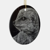 Yellow Mongoose Keramik Ornament (Rechts)