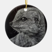 Yellow Mongoose Keramik Ornament (Vorne)