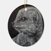 Yellow Mongoose Keramik Ornament (Links)