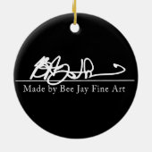 Yellow Mongoose Keramik Ornament (Hinten)