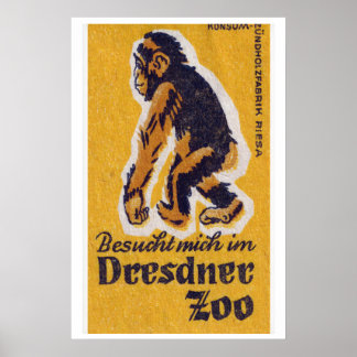 Yellow Monkey - Matchbox Print - Aesthetic Wall Poster