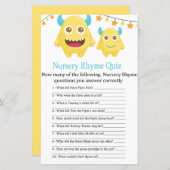 Yellow Monster Kinderzimmer Rhyme Quiz Babyduschsp (Vorne/Hinten)