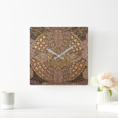 Yellow Mosiac Detail, Deutschland Quadratische Wanduhr (Zuhause)