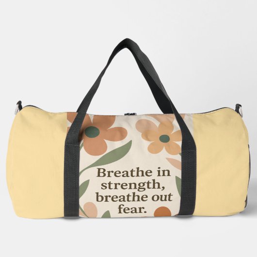 Yellow motivational quotes AI art  Duffle Bag (Vorderseite)
