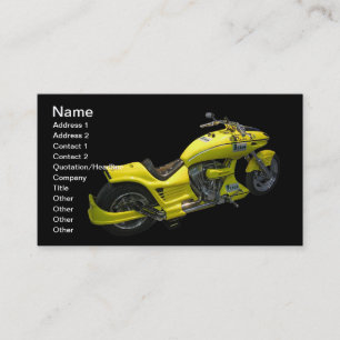 Yellow Motorrad Business Card Visitenkarte