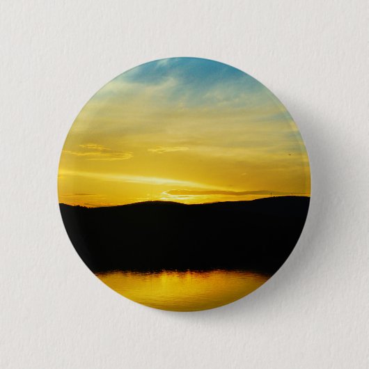Yellow Mt Lake Sunset Button (Vorderseite)
