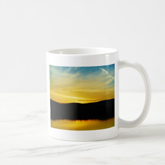 Yellow Mt Lake Sunset Kaffeetasse (Rechts)