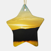 Yellow Mt Lake Sunset Keramik Ornament (Links)
