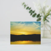 Yellow Mt Lake Sunset Postkarte (Stehend Vorderseite)