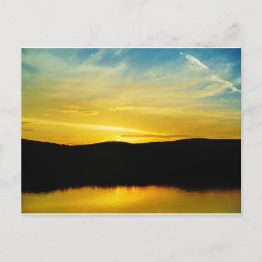 Yellow Mt Lake Sunset Postkarte (Vorderseite)
