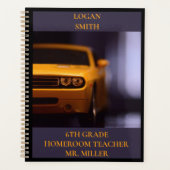 Yellow Muscle Car Planer (Vorderseite)