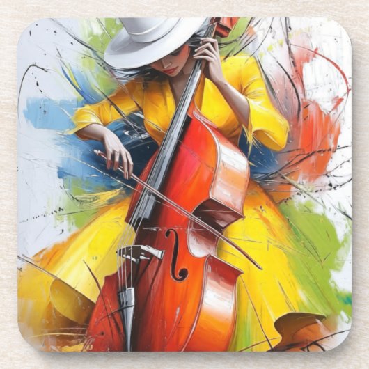 “Yellow Muse Melody” Getränkeuntersetzer (Vorderseite)