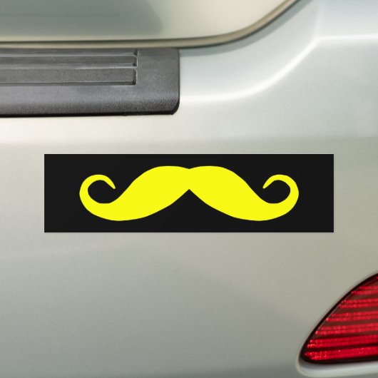 Yellow Mustache Autoaufkleber (Auf Auto)