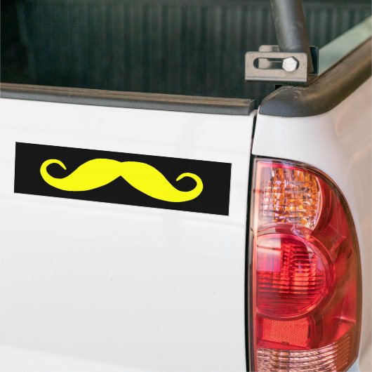 Yellow Mustache Autoaufkleber (Auf Lkw)