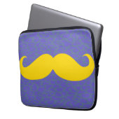 Yellow Mustache Laptopschutzhülle (Vorderseite Links)