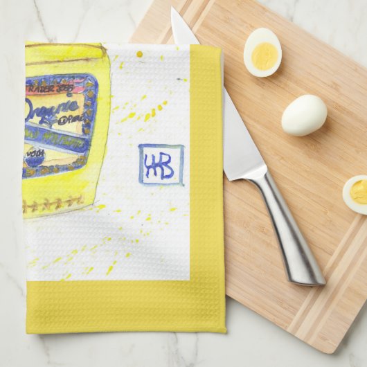 Yellow Mustard Geschirrtuch (Viertel Falte)