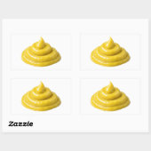 Yellow Mustard Sauce Swirl Isolated Sticker (Blatt)