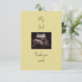 Yellow My 1 Baby Gift Funny Danke Karte (Stehend Vorderseite)