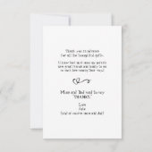 Yellow My 1 Baby Gift Funny Danke Karte (Rückseite)