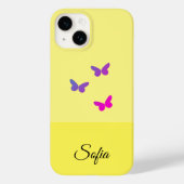 Yellow Name Customization Phone Cover. Case-Mate iPhone Hülle (Rückseite)