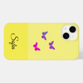 Yellow Name Customization Phone Cover. Case-Mate iPhone Hülle (Rückseite (Horizontal))