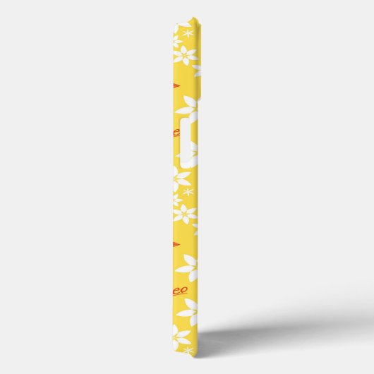 Yellow Name Pattern Case-Mate iPhone Hülle (Rückseite / Rechts)