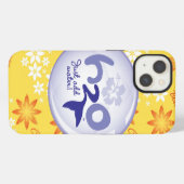 Yellow Name Pattern iPhone Hülle (Rückseite (Horizontal))