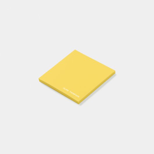 Yellow Name Sticky Post-it Klebezettel (angewinkelt)