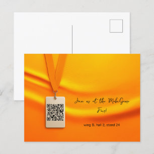 Yellow Name Tag Fair Postkarte