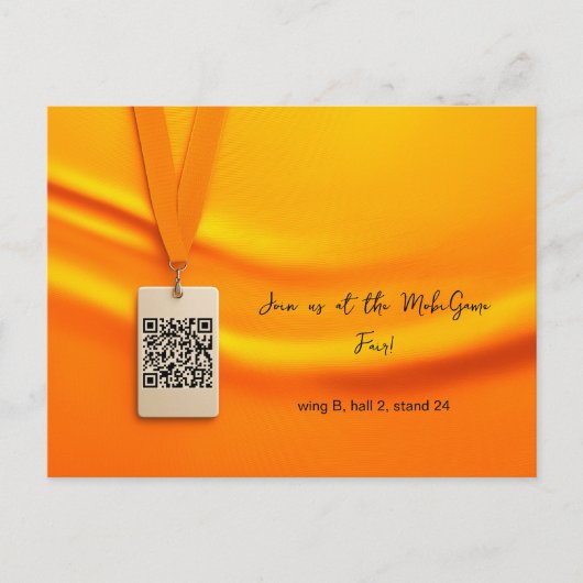 Yellow Name Tag Fair Postkarte (Vorderseite)