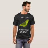 Yellow Naped Amazon Parrot kacke auf Ihrer Liebe T-Shirt (Vorne ganz)