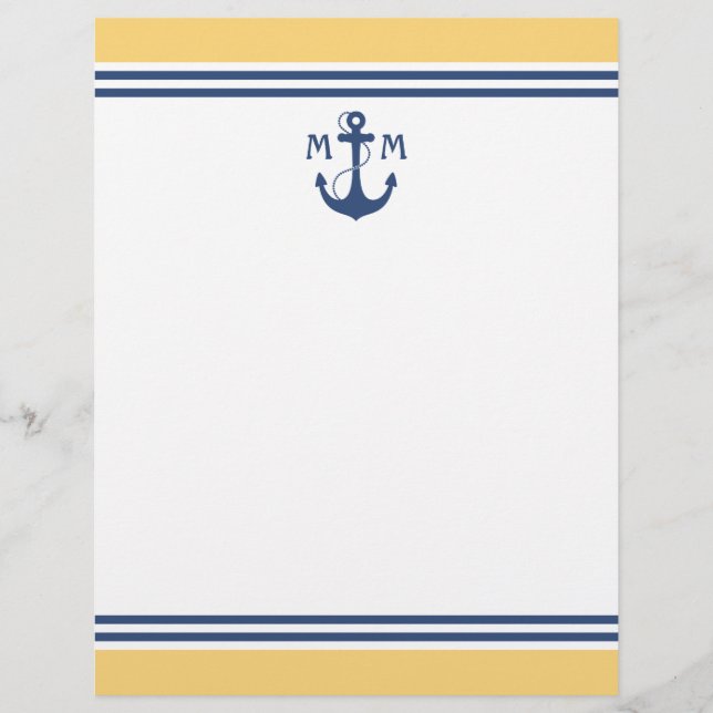Yellow Nautic Monogram (Vorderseite)