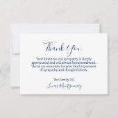 Yellow Navy Bird Beerdigung Danke, Beileid Mitteilungskarte (Vorderseite)