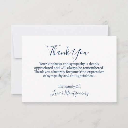 Yellow Navy Bird Beerdigung Danke, Beileid Mitteilungskarte (Vorderseite)