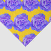 Yellow Navy Blue Floral Patterns Flowers Roses Seidenpapier (Detail)